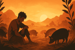 Prodigal Son in the Pig Pen – Visualizing Wrath Meaning as Consequence